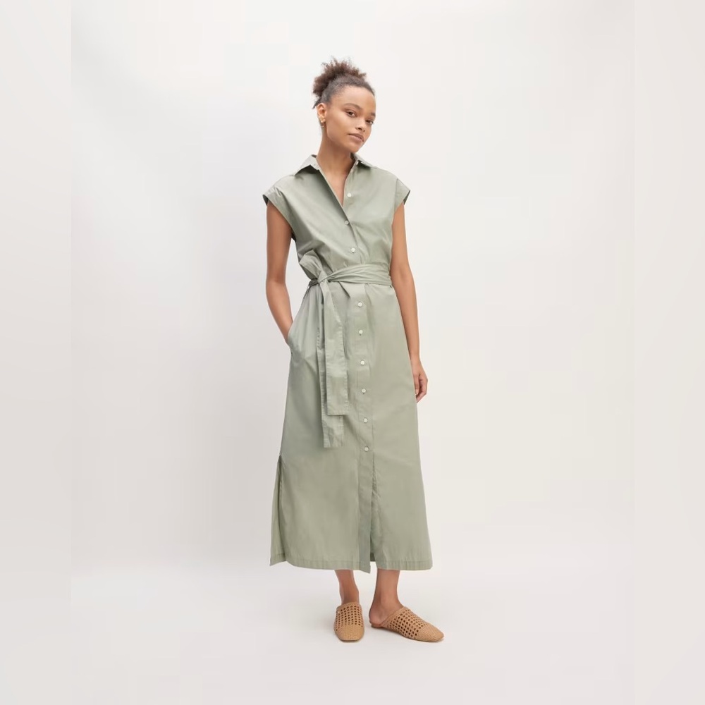 NWT Everlane The Supima Cotton Short-Sleeve Shirt Dress
